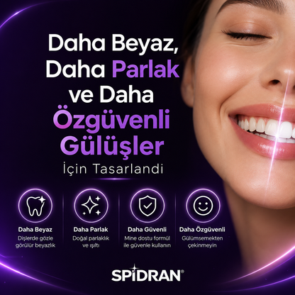 SPİDRAN® Diş Beyazlatma Bandı | 30 Dakikada Daha Beyaz Gülüşler